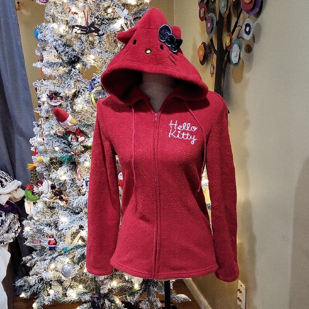 Hello Kitty Red Zip-Up Hoodie